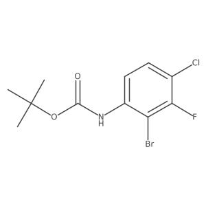 tert-Butyl (2-bromo-4-chloro-3-fluorophenyl)carbamate结构式