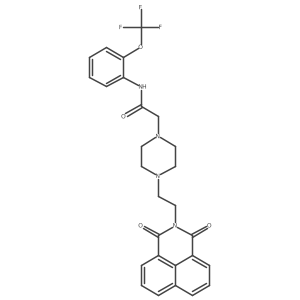 2-(4-(2-(1,3-dioxo-1H-benzo[de]isoquinolin-2(3H)-yl)ethyl)piperazin-1-yl)-N-(2-(trifluoromethoxy)phenyl)acetamide Structure