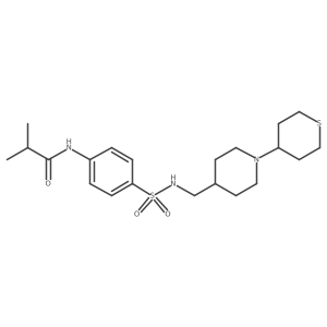 N-(4-(N-((1-(tetrahydro-2H-thiopyran-4-yl)piperidin-4-yl)methyl)sulfamoyl)phenyl)isobutyramide Structure