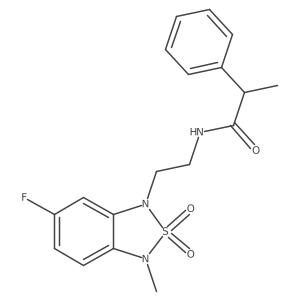 N-(2-(6-fluoro-3-methyl-2,2-dioxidobenzo[c][1,2,5]thiadiazol-1(3H)-yl)ethyl)-2-phenylpropanamide结构式