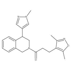 3-(3,5-dimethylisoxazol-4-yl)-1-(4-(1-methyl-1H-pyrazol-4-yl)-3,4-dihydroisoquinolin-2(1H)-yl)propan-1-one Structure