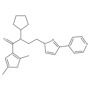 N-cyclopentyl-2,5-dimethyl-N-(2-(3-(pyridin-4-yl)-1H-pyrazol-1-yl)ethyl)furan-3-carboxamide Structure