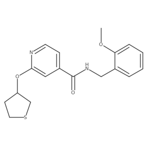 N-(2-methoxybenzyl)-2-((tetrahydrothiophen-3-yl)oxy)isonicotinamide Structure