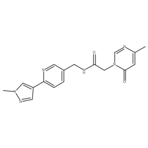 N-((6-(1-methyl-1H-pyrazol-4-yl)pyridin-3-yl)methyl)-2-(4-methyl-6-oxopyrimidin-1(6H)-yl)acetamide结构式