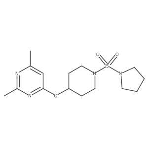 2,4-Dimethyl-6-{[1-(pyrrolidine-1-sulfonyl)piperidin-4-yl]oxy}pyrimidine结构式
