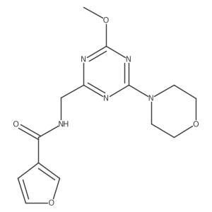 N-((4-methoxy-6-morpholino-1,3,5-triazin-2-yl)methyl)furan-3-carboxamide Structure