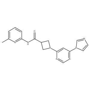 1-(6-(1H-imidazol-1-yl)pyrimidin-4-yl)-N-(6-methylpyridin-2-yl)azetidine-3-carboxamide结构式