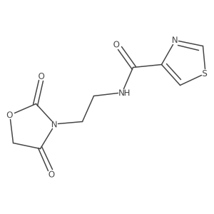 N-(2-(2,4-dioxooxazolidin-3-yl)ethyl)thiazole-4-carboxamide Structure