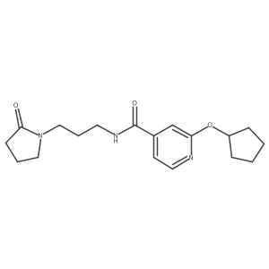 2-(cyclopentyloxy)-N-(3-(2-oxopyrrolidin-1-yl)propyl)isonicotinamide Structure