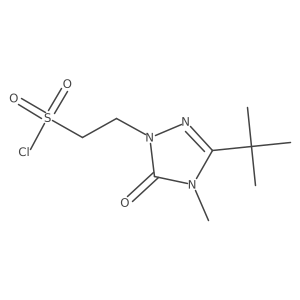 2-(3-tert-Butyl-4-methyl-5-oxo-4,5-dihydro-1H-1,2,4-triazol-1-yl)ethane-1-sulfonyl chloride Structure