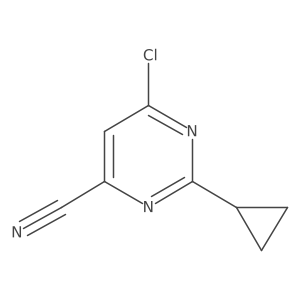 6-Chloro-2-cyclopropylpyrimidine-4-carbonitrile Structure