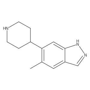5-Methyl-6-(4-piperidinyl)-1H-indazole结构式