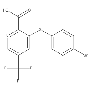 3-(4-Bromo-phenylsulfanyl)-5-trifluoromethyl-pyridine-2-carboxylic acid Structure