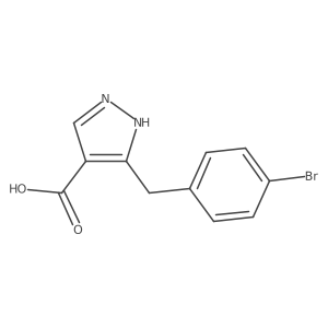 5-[(4-Bromophenyl)methyl]-1H-pyrazole-4-carboxylic acid结构式