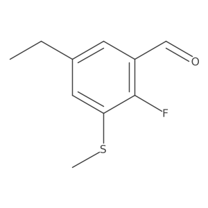 5-Ethyl-2-fluoro-3-(methylthio)benzaldehyde Structure