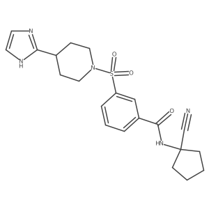N-(1-cyanocyclopentyl)-3-{[4-(1H-imidazol-2-yl)piperidin-1-yl]sulfonyl}benzamide结构式