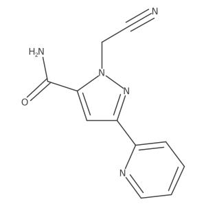 1-(cyanomethyl)-3-(pyridin-2-yl)-1H-pyrazole-5-carboxamide结构式