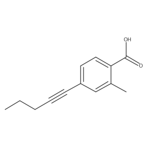 2-Methyl-4-(pent-1-yn-1-yl)benzoic acid结构式