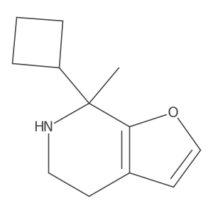 7-cyclobutyl-7-methyl-4H,5H,6H,7H-furo[2,3-c]pyridine结构式
