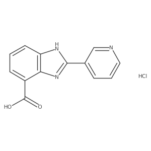 2-Pyridin-3-yl-1H-benzimidazole-4-carboxylic acid;hydrochloride Structure