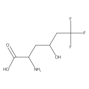 (2R)-2-amino-6,6,6-trifluoro-4-hydroxyhexanoic acid结构式