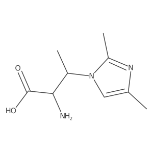 2-amino-3-(2,4-dimethyl-1H-imidazol-1-yl)butanoic acid结构式