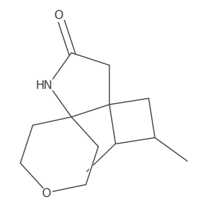 1,2-Dimethyl-8-oxa-11-azadispiro[3.0.5^{5}.3^{4}]tridecan-12-one结构式