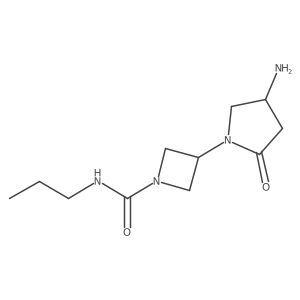 3-(4-amino-2-oxopyrrolidin-1-yl)-N-propylazetidine-1-carboxamide结构式