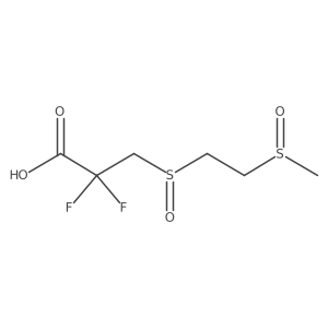 2,2-Difluoro-3-(2-methanesulfinylethanesulfinyl)propanoic acid Structure