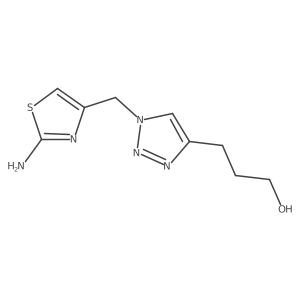 3-{1-[(2-amino-1,3-thiazol-4-yl)methyl]-1H-1,2,3-triazol-4-yl}propan-1-ol结构式