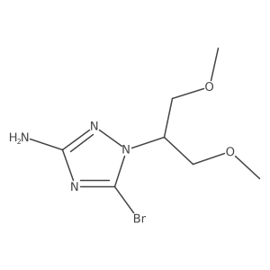 5-bromo-1-(1,3-dimethoxypropan-2-yl)-1H-1,2,4-triazol-3-amine结构式