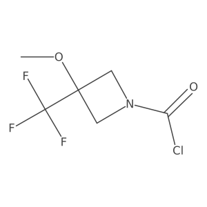 3-Methoxy-3-(trifluoromethyl)azetidine-1-carbonyl chloride Structure