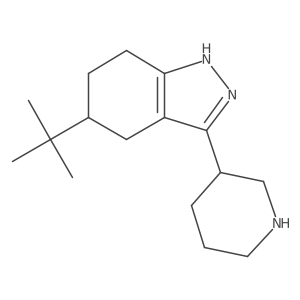 5-tert-butyl-3-(piperidin-3-yl)-4,5,6,7-tetrahydro-1H-indazole Structure