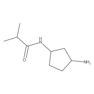 rac-N-[(1R,3S)-3-aminocyclopentyl]-2-methylpropanamide结构式