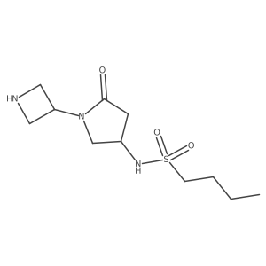 N-[1-(azetidin-3-yl)-5-oxopyrrolidin-3-yl]butane-1-sulfonamide结构式