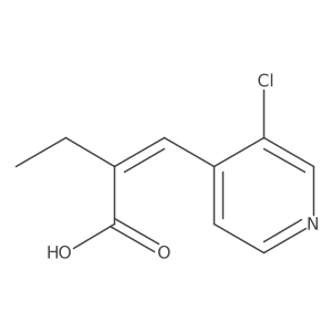 (2E)-2-[(3-chloropyridin-4-yl)methylidene]butanoic acid结构式
