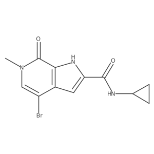 4-Bromo-N-cyclopropyl-6,7-dihydro-6-methyl-7-oxo-1H-pyrrolo[2,3-c]pyridine-2-carboxamide Structure