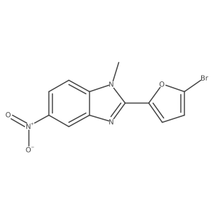 2-(5-Bromofuran-2-yl)-1-methyl-5-nitro-1H-benzo[d]imidazole结构式
