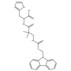 (2S)-2-[3-({[(9H-fluoren-9-yl)methoxy]carbonyl}amino)-2,2-dimethylpropanamido]-3-(1H-imidazol-4-yl)propanoic acid Structure