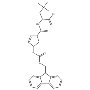 2-{[4-({[(9H-fluoren-9-yl)methoxy]carbonyl}amino)cyclopent-2-en-1-yl]formamido}-4,4-dimethylpentanoic acid Structure