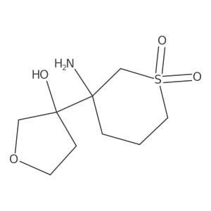 3-Amino-3-(3-hydroxyoxolan-3-yl)-1lambda6-thiane-1,1-dione Structure