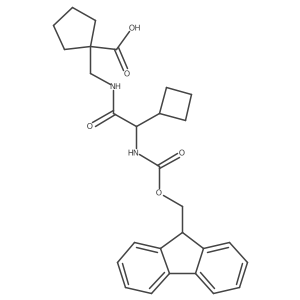 1-{[2-cyclobutyl-2-({[(9H-fluoren-9-yl)methoxy]carbonyl}amino)acetamido]methyl}cyclopentane-1-carboxylic acid Structure