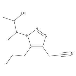 2-[1-(3-hydroxybutan-2-yl)-5-propyl-1H-1,2,3-triazol-4-yl]acetonitrile Structure