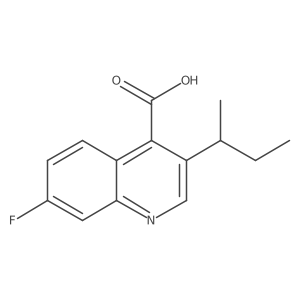3-(Butan-2-yl)-7-fluoroquinoline-4-carboxylic acid结构式