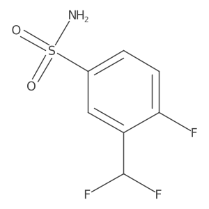 3-(Difluoromethyl)-4-fluorobenzene-1-sulfonamide结构式