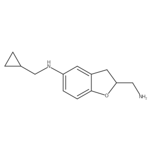 2-(aminomethyl)-N-(cyclopropylmethyl)-2,3-dihydro-1-benzofuran-5-amine结构式