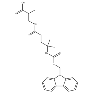 3-[4-({[(9H-fluoren-9-yl)methoxy]carbonyl}amino)-4-methylpentanamido]-2-methylpropanoic acid Structure