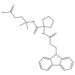 4-{[1-({[(9H-fluoren-9-yl)methoxy]carbonyl}amino)cyclopentyl]formamido}-4-methylpentanoic acid Structure