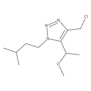 4-(chloromethyl)-5-(1-methoxyethyl)-1-(3-methylbutyl)-1H-1,2,3-triazole结构式