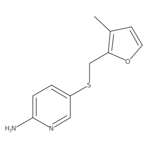 5-{[(3-Methylfuran-2-yl)methyl]sulfanyl}pyridin-2-amine Structure